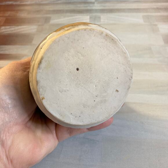 Vintage 70s Artisan Small Weighted Marbelized Bud Vase Ohio Made - Picture 4 of 4